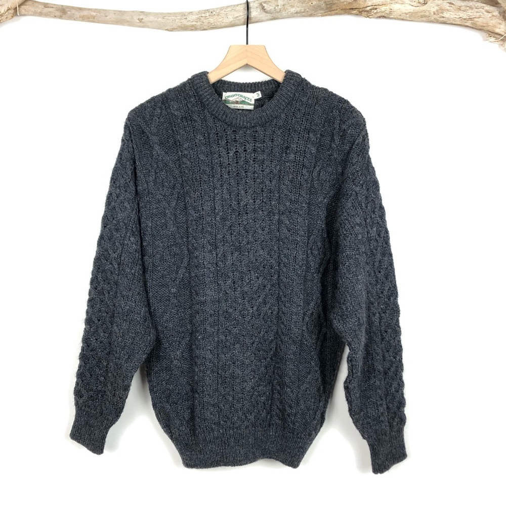 Aran Crafts Wool Cable Knit Sweater. M. Ireland